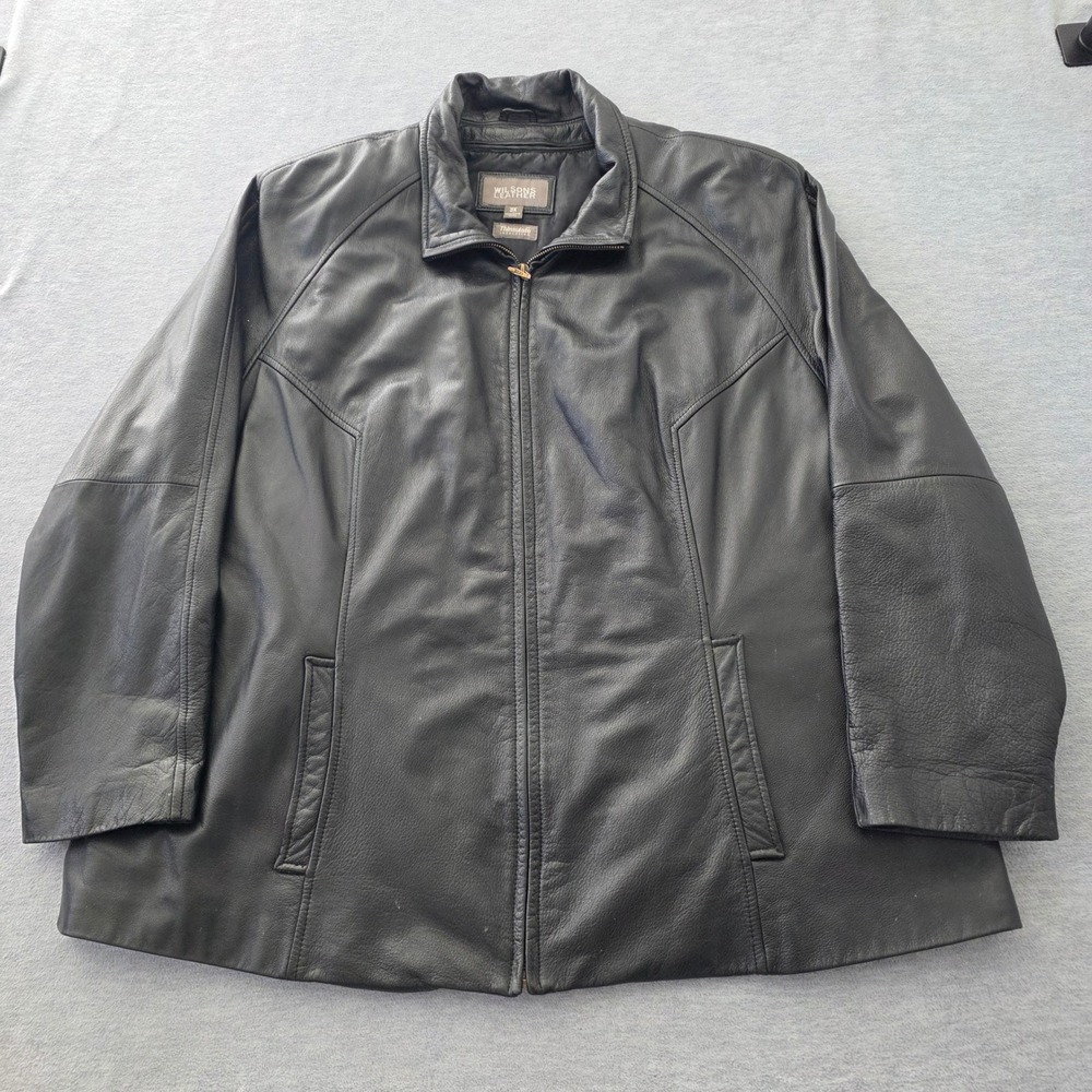 Wilsons Leather Mens 3X Black Thinsulate Insulated Zip Front Leather Jacket